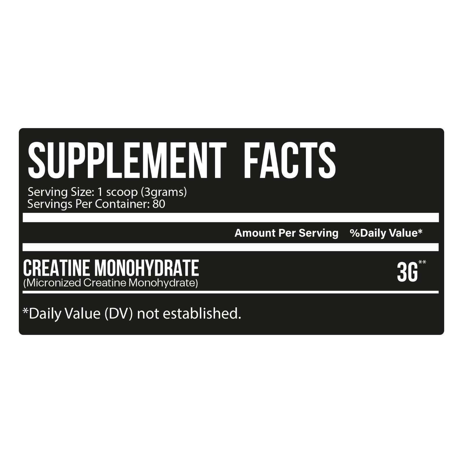 Lls Creatine Monohydrate 100% Micronized - 80 Servings